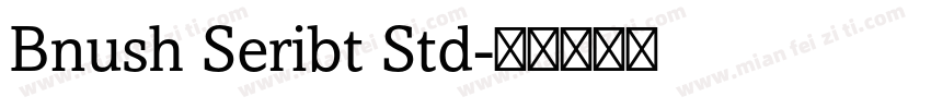 Bnush Seribt Std字体转换